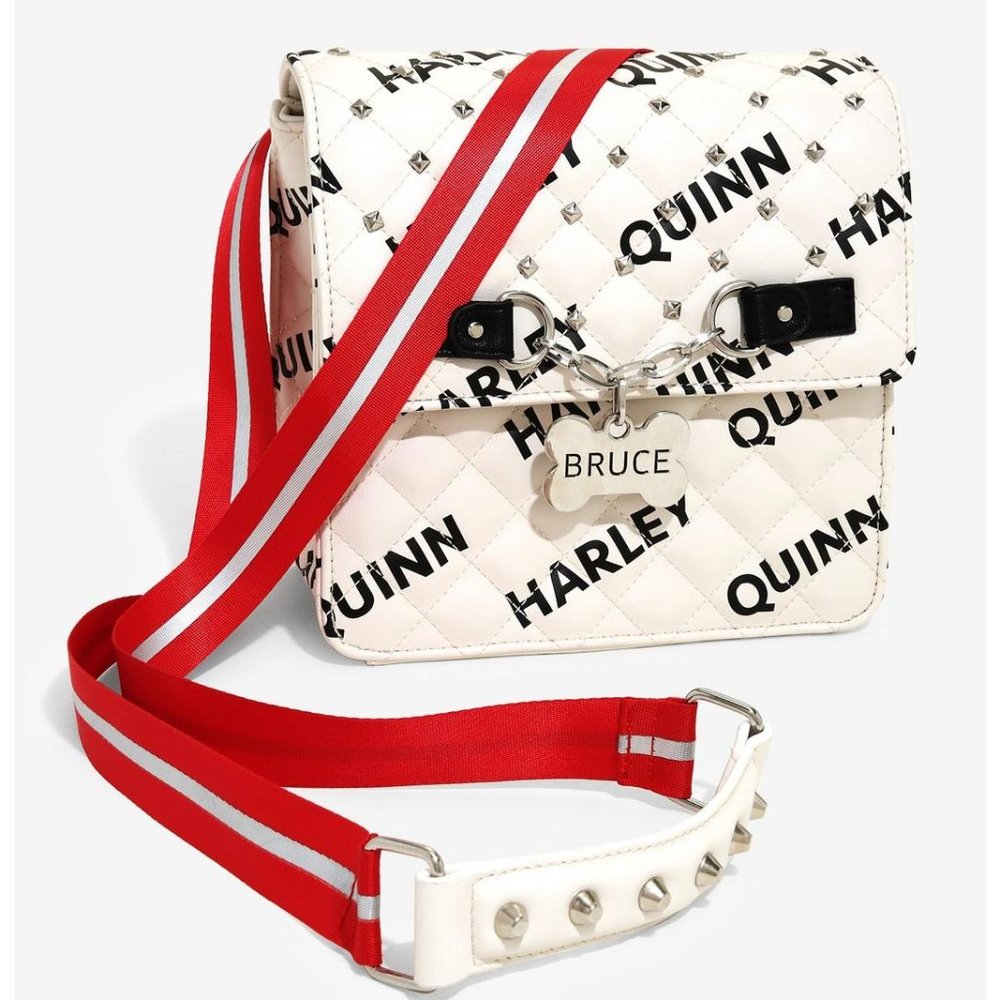 DC Comics Harley Quinn Bruce Studded Convertible Mini Backpack - BoxLunch *RARE*